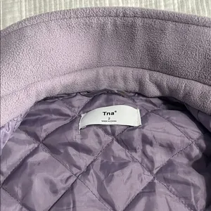 Aritzia Light Purple Quilted Fleece Jacket thumbnail 2