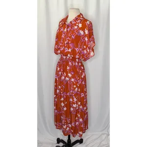 Anthropologie COREY LYNN CALTER Clementine Floral Midi Dress Smocked X-Small thumbnail 5