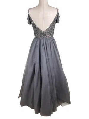 Sherri Hill 51450 Dress Off Shoulder Beaded Bodice Tulle Skirt Ball Gown Size 6 thumbnail 4
