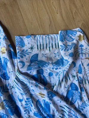 Posh Peanut Hanukkah Pajama Bottoms White Size L thumbnail 2