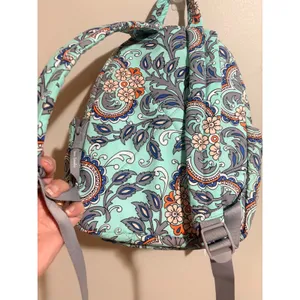 Vera Bradley Essential Compact Backpack Women OS Fan Flowers New Quilted‎ Cotton thumbnail 13
