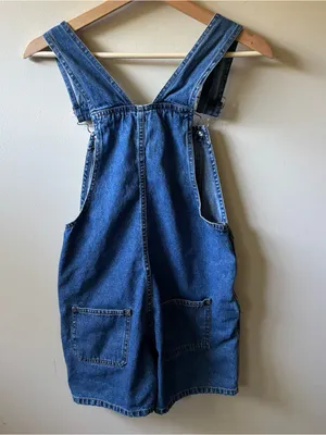Northcrest Dark Blue Denim Overalls with Front Zip thumbnail 4