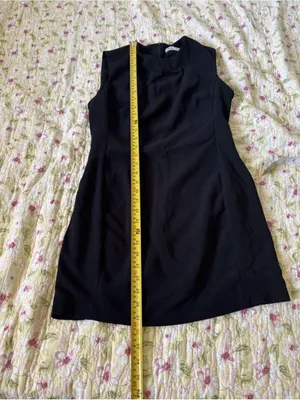 ZARA Women's Black Sleeveless Mini Dress Size Medium (EUR M / USA M) Back Zip thumbnail 3