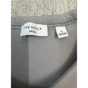 The Group by Aritzia Aro T-shirt Grey Short Sleeve Oversized‎ Side Slits Size 2 thumbnail 3