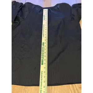 Ann Taylor Blouse Top Women Medium Black 3/4 Sleeve V Neck Pullover‎ Career City thumbnail 8