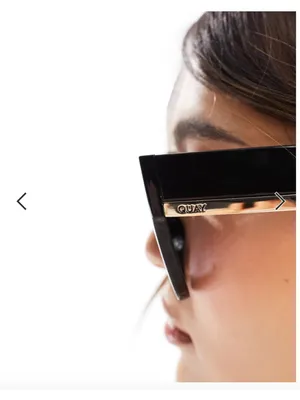 NWT Quay BY THE WAY SUNGLASSES - BLACK thumbnail 5