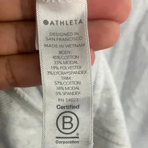 Athleta Gray Long Sleeve Oversized Crewneck Sweatshirt thumb holes small 730 thumbnail 6