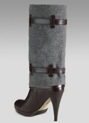 Kennedy Wool/Leather Boots Gray Brown Size 8B thumbnail 10