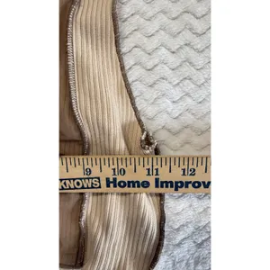 Maniere De Voir Womens Ribbed Lace Up Corset Top Tan Brown Mesh Panel Size 8 thumbnail 6