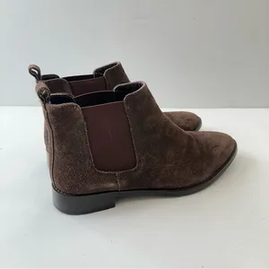 DNA Footwear Ankle Chelsea Boots‎ Booties Womens Size 37 Elastic Suede Brown thumbnail 3