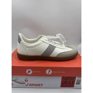 New J Sport Cecily Women’s Sneaker Suede White/Grey Low Top Shoes Size 6.5 US thumbnail 7