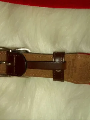 Woven Cotton Belt Chocolate Leather Silver Hardware in Red White Blue thumbnail 3