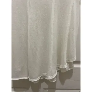 We The Free Off White V-Neck Raw Hem Oversize Boho Top Small thumbnail 3