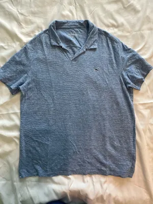 Vineyard Vines Heathered Blue Polo Shirt thumbnail 1
