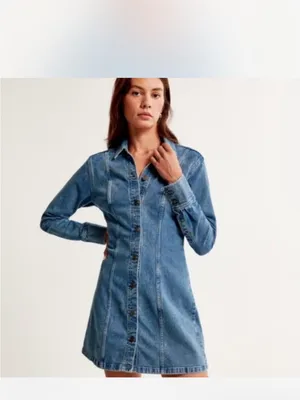 Abercrombie & Fitch Blue Denim Mini Dress thumbnail 2