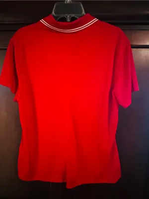 Nike Red Polo with White Stripe Collar thumbnail 2