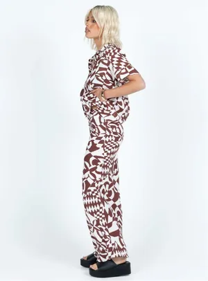 Princess polly BEKKA SET BROWN / WHITE thumbnail 6