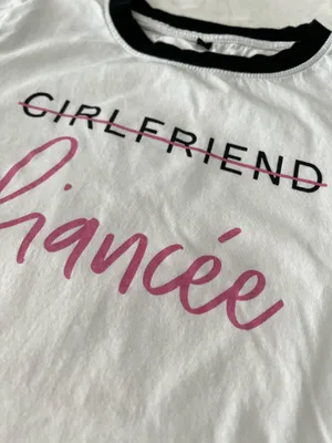 White Girlfriend To Fiancé T-Shirt thumbnail 4
