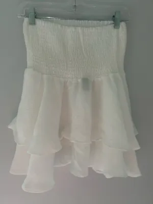 Shein White Ruffled Skirt thumbnail 2