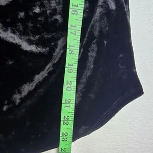 Free People 32R‎ Black Crushed Velvet Cowl Neck Long Sleeve Top OB1215106 Small thumbnail 8