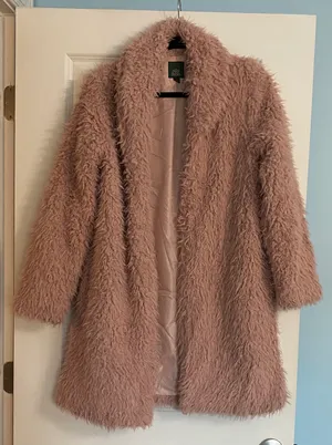 Wild Fable Dusty Rose Teddy Coat thumbnail 4