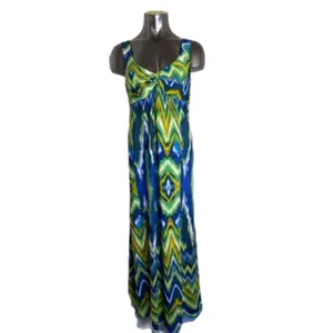 Shelby & Palmer Woman’s Blue Bohemian Maxi Dress Size 10 thumbnail 1