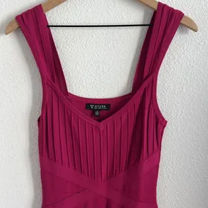 Guess Los Angeles Sleeveless Party Sheath Pink Dress Bondage Y2K 4 thumbnail 4