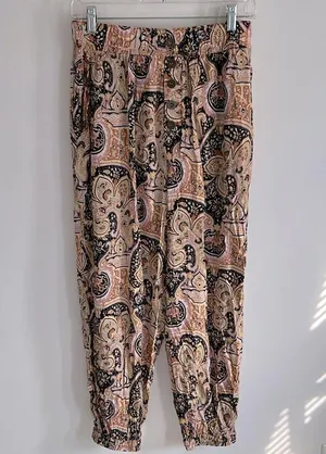 Anthropologie Odette Paisley Crepe Joggers thumbnail 1
