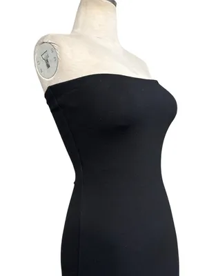 LESET Rio Bandeau Dress in Black Medium New Womens Column Maxi Gown thumbnail 5