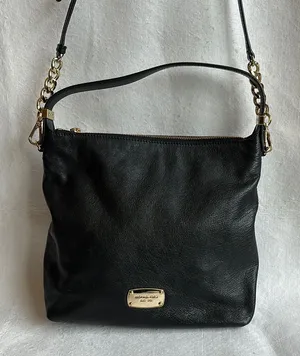 Michael Kors Black Leather Handbag with shoulder & Crossbody straps thumbnail 1