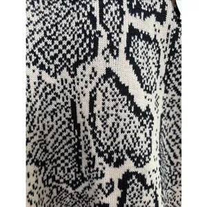 Day & Night Snakeskin Crewneck Sweater Womens Size L Tan Black Animal Print thumbnail 4