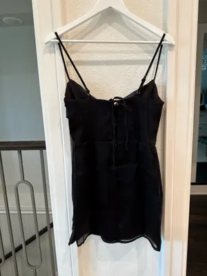 Revolve Superdown Black Cowl Neck Mini Dress — Size S thumbnail 6