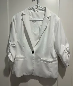 White Blazer 3/4 sleeves Size L thumbnail 1