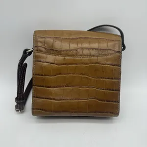Dooney & Bourke Vintage Brown Croc Embossed Leather Crossbody Bag thumbnail 10