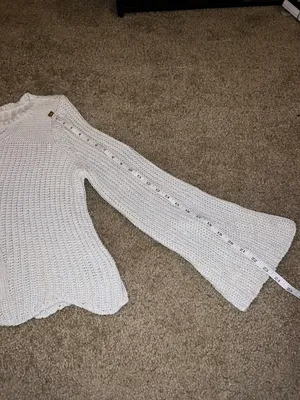 Aerie White Knit Sweater thumbnail 4