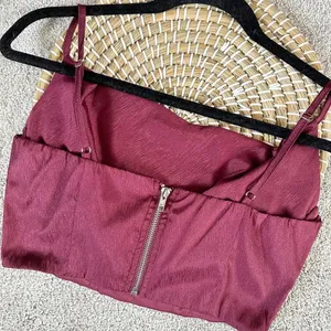 Lulu’s Satin Cowl Burgundy Tank Top Size S thumbnail 5
