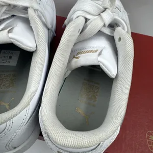 PUMA Court Sneaker, White, Women's Casual Low Top Leather Shoes Size 6.5 thumbnail 8