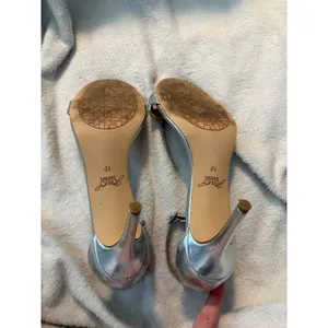 Jewel Badgley Mischka Heeled Sandals Stiletto‎ Silver Braided Strap 8.5 thumbnail 13
