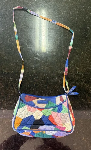 Vera Bradley Geometric Colorful Crossbody Purse Bag Handbag Quilted Y2K Vibes thumbnail 1
