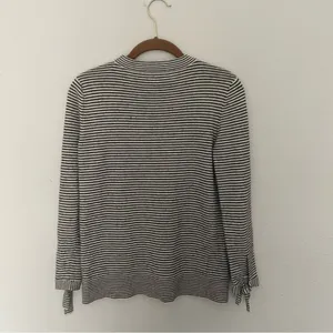 LOFT Black & White Stripe Sweater thumbnail 4