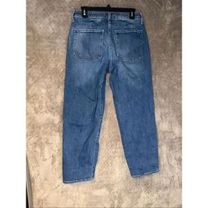 Old navy Dark Wash High Rise Loose Straight Leg Sz 6 Jeans Non Ripped #769 thumbnail 4
