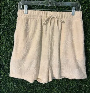 Anthropologie Avec Les Filles Textured Terry Cloth Short Cream Size Medium thumbnail 1