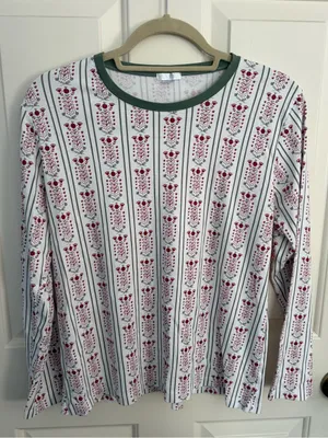 Lake Pajama Long Sleeve Top in Scarlet Antoinette thumbnail 1