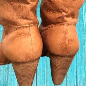Sam Edelman camel colored cowgirl boots! Cute feather design! thumbnail 4