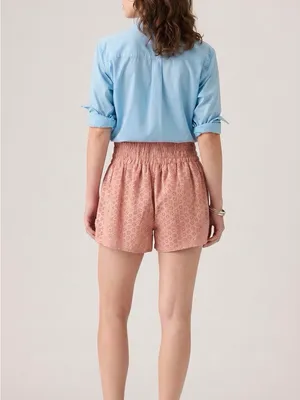 ANTHROPOLOGIE | Chloe Oliver Perforated Suede Shorts | Dark Peach | Size L thumbnail 5