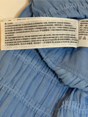 NWT Abercrombie Cloudy Blue Sheer Ruched Mini Skort XS Smocked Coquette Y2K thumbnail 9