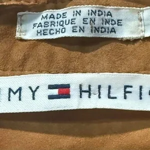 Vintage Tommy Hilfiger 100% Leather Shirt Jacket Camel Brown Size‎ 10 thumbnail 4
