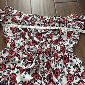 Off the Shoulder Floral Blouse by a Hint of Blush size Medium thumbnail 3