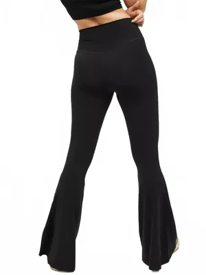 American Eagle Short OFFLINE By Aerie Real Me High Waisted Crossover Rib Super Flare Legging thumbnail 2