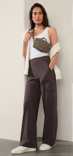Athleta Brooklyn Heights High Rise Purple Cargo Pants Size 0 thumbnail 1